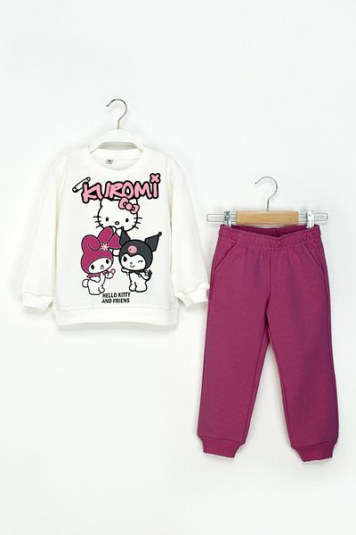 DMB BOYS & GIRLS Girl's Kuromi Tracksuit Set with Elastic Waist Back to School 2-Piece Set