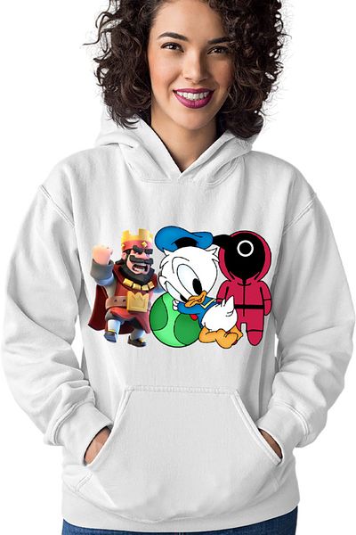OEM Women's Hoodie Donald Duck Squid Game Clash of Clans Kids