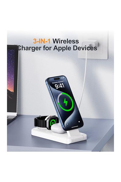 OEM Wireless Charger 3 in 1, White