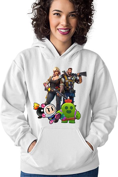 OEM Women's Hoodie Fortnite Brawl Stars Cactus Bomberman Run