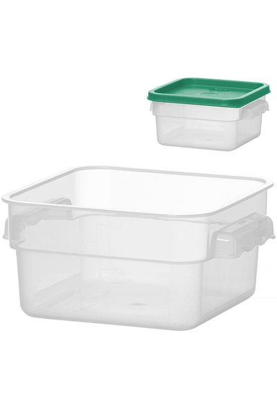 HENDI Pojemnik spożywczy do przechowywania żywności z podziałką 1.9 l 190 x 190 x 95 mm - 870907