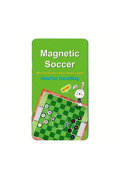 divendi-ro Magnetic board game - Football, with box, 10 players and 2 magnetic balls, 19x11x1.5 cm, green