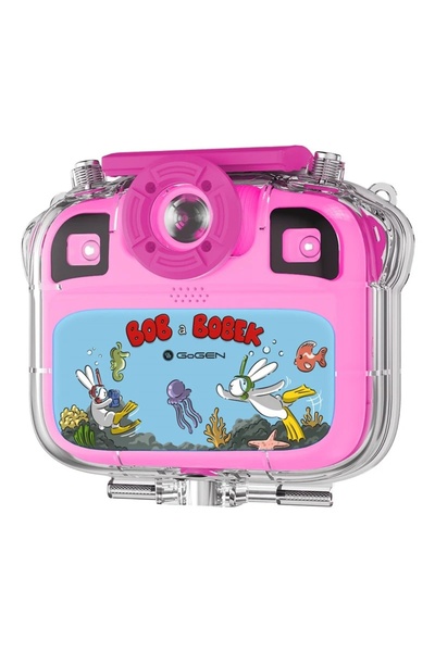 Gogen BOB and BOBEK AQUA FOTO children's camera, 12 Mpx, selfie camera, waterproof case, IP68, pink
