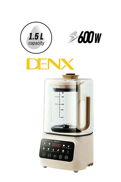 Denx Smart Food Blender, 600W Power, 1.5L Capacity, Touch-Operated, Quiet Blender for Smoothies, Soy Milk