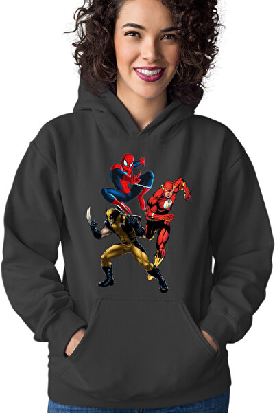 OEM Hanorac Femei Wolverine Spiderman Flash Fight Κακοί Υπερδυνάμεις