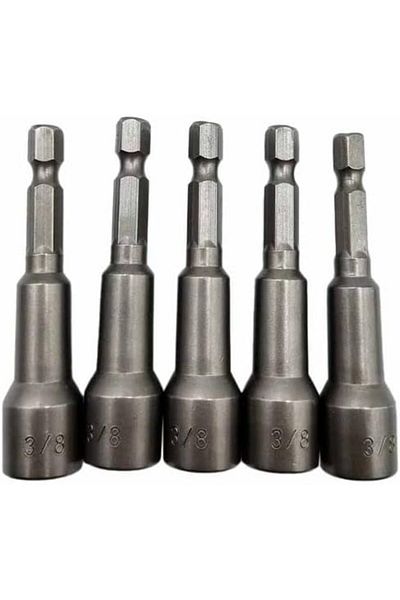 Generic Magnetic Nut Socket For Drill, Strong Magnetic - Chromium-vanadium (CRV) 5 Pcs Set