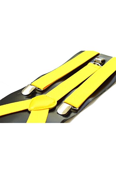 OEM Bretele unisex, inchizatori metalice, 2,5cm, Galben