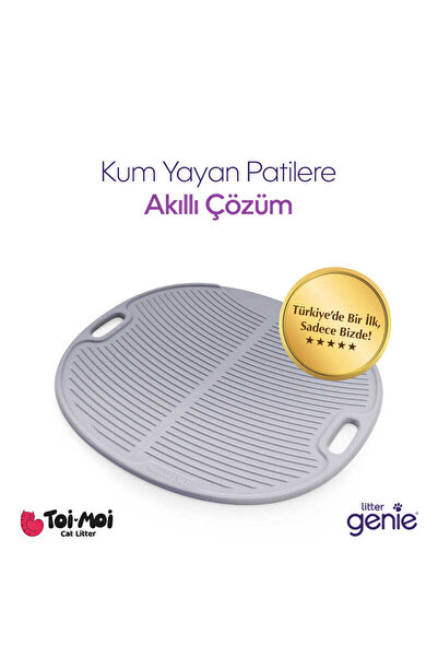 Litter Genie Kolay temizlenen, Taneleri Tutan Kedi Kumu Paspası, Kabartmalı v...