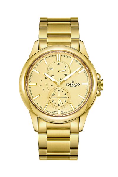 Tornado CELESTIA ELITE Men's Multi Function Champagne Dial Watch - T6107-GBGC
