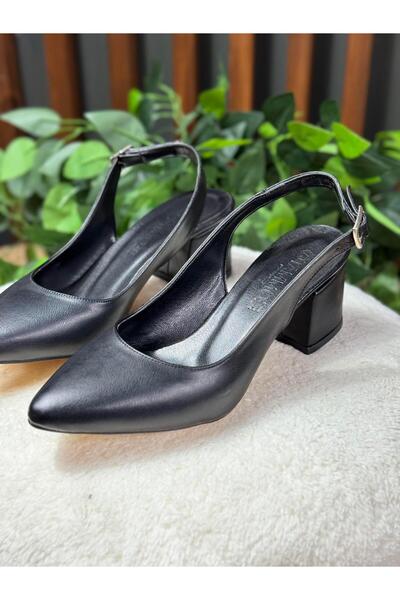 MEY Thick Heel Shoes with Belt on the Back M1057