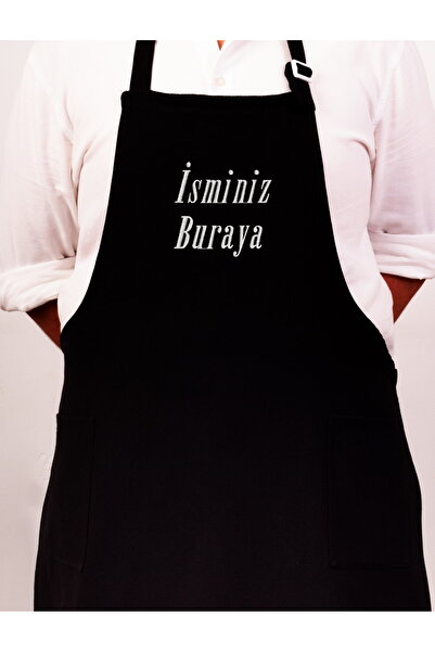 Artex Kişiye ve İsme Özel İsim Nakışlı Mutfak Kafe Chef Barista Garson Çiçekç...
