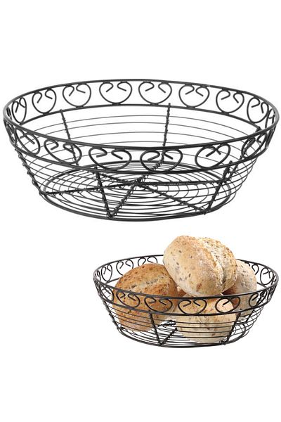 HENDI Coș de sârmă pentru servirea pâinii, rotund, decorativ - 425862