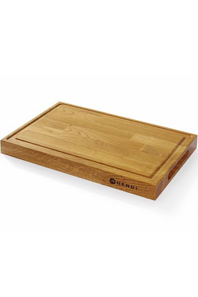 HENDI Deska do serwowania podawania potraw DĘBOWA 42x28cm grubość 4cm