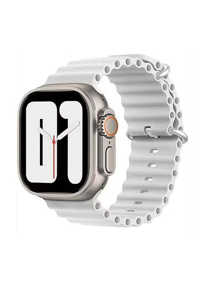 Green Lion Felex Silicone Watch Band for Apple Watch 42/44/45/49mm - White