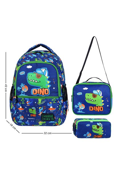 H&D COLLECTİON Rucsac pentru școală primară pentru copii cu licență, cutie de prânz și suport pentru stilou