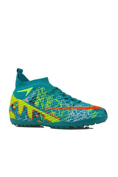 m2s Turquoise Men's High-Rise Flexible Astroturf Field Shoes