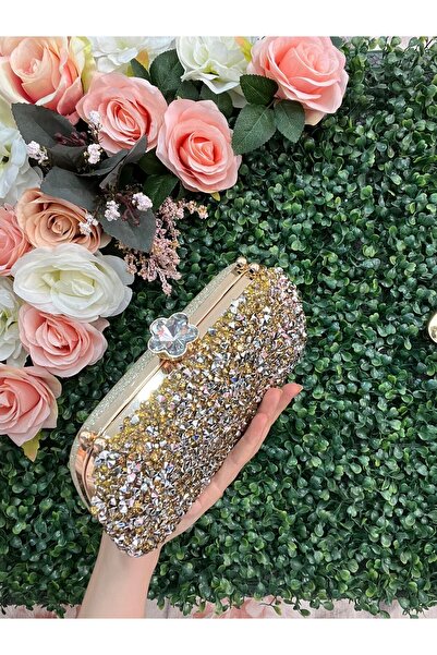 Baykuş Boutique Special Occasion Evening Dress Bag with Double Handle and Chain