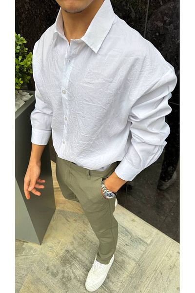 WKM Men's White Basic Shirt