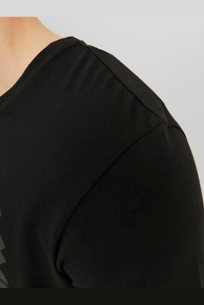 Jack & Jones Tricou pentru bărbați Jjecorp, cu logo, mânecă scurtă, guler rotund, Noos, negru, 12151955-Blackblack