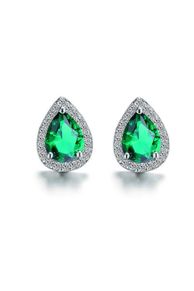 OEM Elegant Emerald Pear Earrings