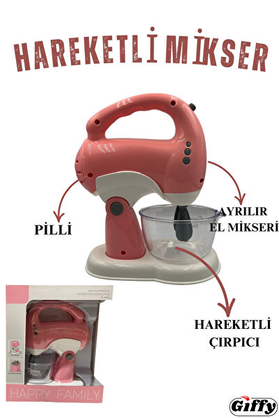 giffy Oyuncak Çırpıcıları Hareketli Ayrılabilir El Mikseri Çırpma Kaseli Pill...