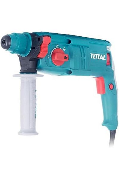 TOTAL Carrr Rotary Hammer Drill 650W - TH306226, 220-240V, SDS Plus, Auxiliary Handle, Depth Gauge