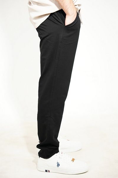 ASG TEKSTİL Black Color Dobby, Slim Fit Button Closure Men's Trousers