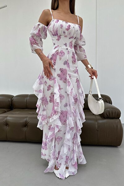 mylove Fırfır Detaylı Heidi Elbise Lila