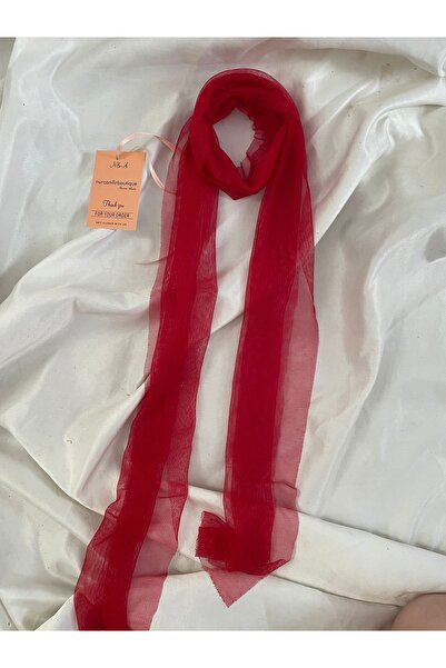 Nurcanilirboutique Kırmızı tül fular