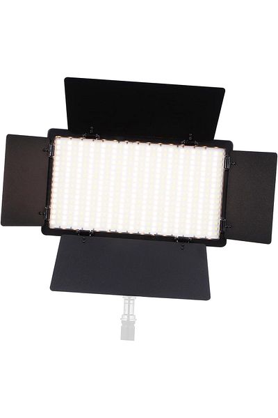 Generic مجموعة إضاءة فيديو احترافية للتصوير الفوتوغرافي LED 600 RGB من MUNTAQI - مصابيح لوحة ثنائية اللون قابلة للتعتيم مع