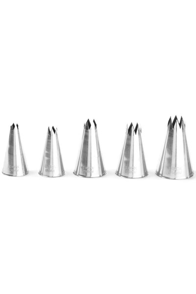 HENDI Capse decorative pentru mâneci de cornet de patiserie, ondulate, set de...