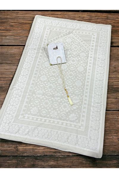 AYHANHOME 3 Piece Velvet Woven Sponge Filled Dowry Gift Prayer Rug