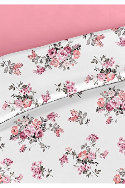 Evim Floret 100% Cotton Double Duvet Cover Set 200X220Cm Pink Plum