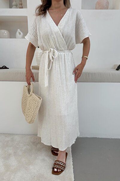 mylove فستان بحزام على شكل خفاش