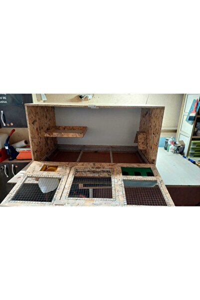 Harikalar Diyarı Çiftlik Modern Güvercin Eş hanesi - Yemlik ve Soluklu Kuş Kafesi - 90*55*55 Ölçülerinde