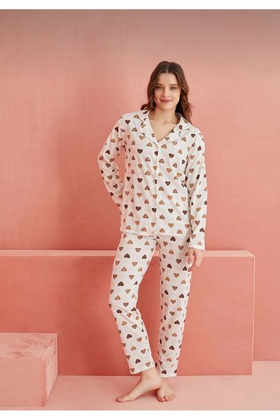 mamirko designed for you Buttoned Pajama Set Cotton