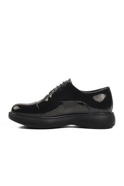 AYK'S Black Patent Leather Men's Casual Shoes Ayakmod P720 m