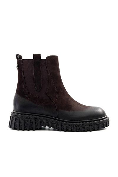 Venüs 2452605K Women's Genuine Leather Thick Sole Nubuck Chelsea Boots