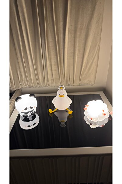 Home Sevimli Kuzu Şarjlı Gece Lambası – 3 Kademeli ışık ayarlı kablosuz