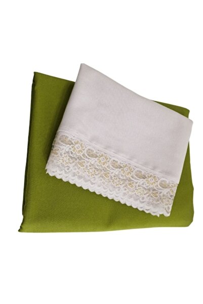 ARIALE Față de masă și șervețel de masă verde de la 3 cu dantelă, 140x100 cm,...
