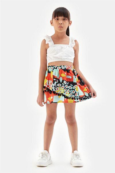 Tyess Girl Patterned Skirt