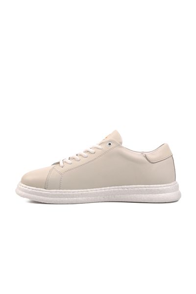 Bulldozer White Genuine Leather Men's Casual Shoes 251013 m
