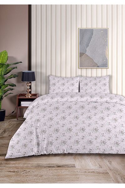 Evim Fulya 100% Cotton Akfil Single Duvet Cover Set 160X220Cm Light Lilac