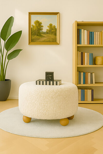 DEKOR MOBİLYACIM Linonova Xlarge Oturma Alanı Pofidik Puf Bench Orta Sehpa Ah...