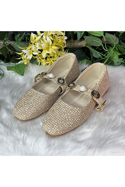 MEY Wick Textured Stone Ballet Shoes M1016