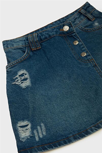 Tyess Girl Navy Blue Shorts Skirt