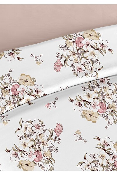 Evim Freesia 100% Cotton Double Duvet Cover Set 200X220Cm Beige Powder