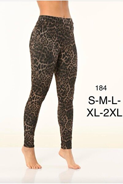 Genel Markalar Dynamic Çelik Örme Leopar Desenli Tayt 184