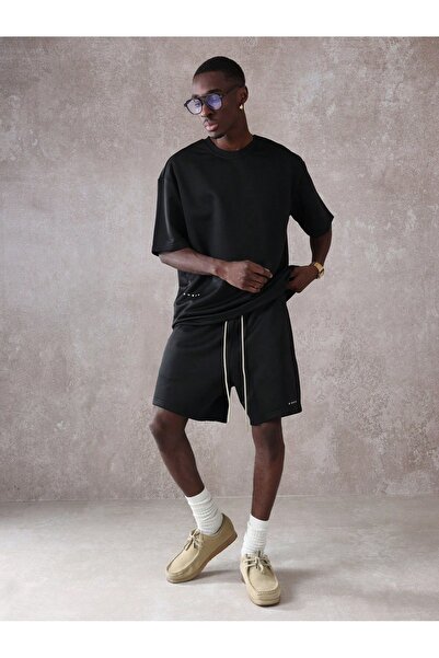 ACTIVE MODA -Men's Cotton Printed Positan on " Tshirt-Shorts Set 2-Pack Oversize Large Size