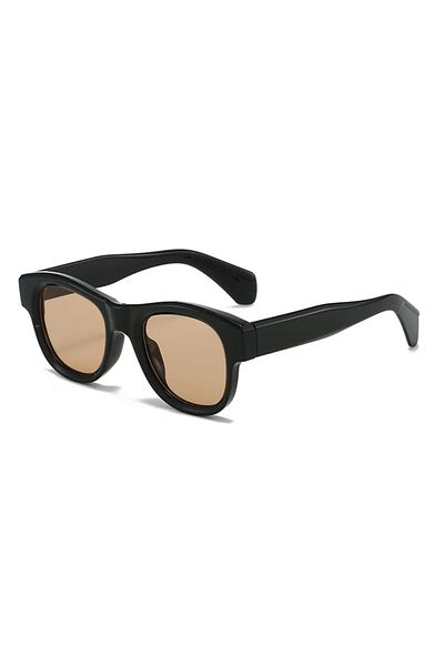 Toz Vintage Zileya Black Frame Brown Glass Vintage & Retro Unisex Sunglasses